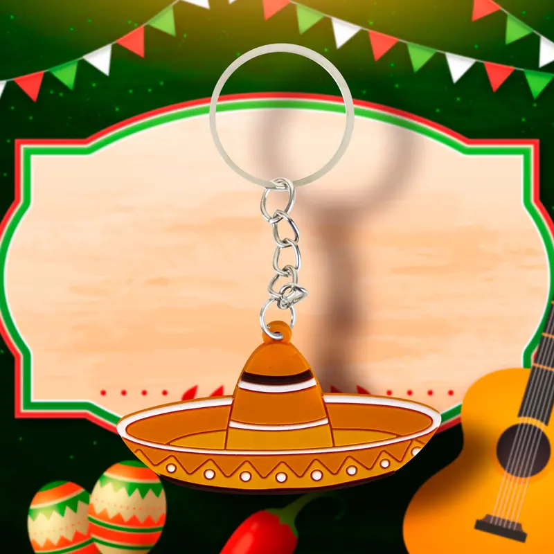 Llavero Con Forma De Sombrero Mexicano 1