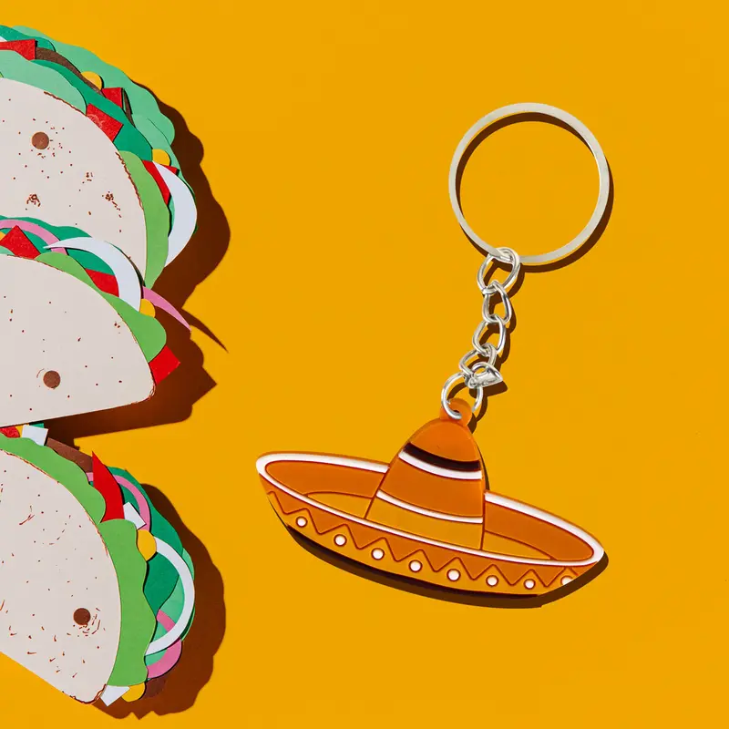 Llavero Con Forma De Sombrero Mexicano 2