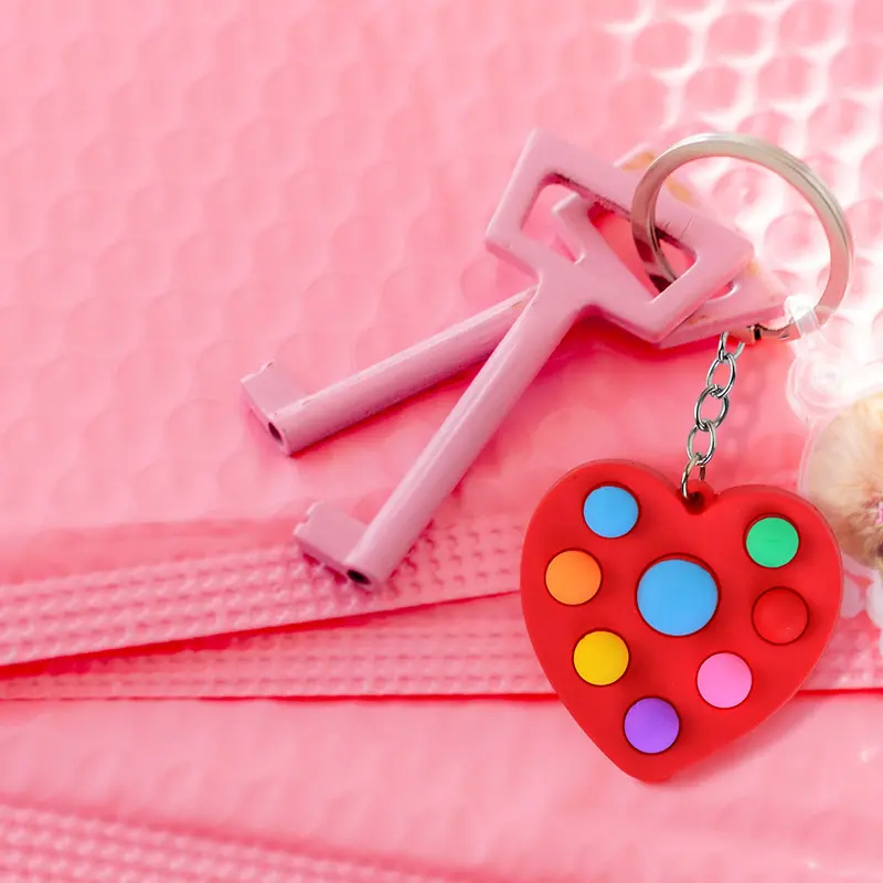 Llavero De Corazón San Valentín Color Rojo 2