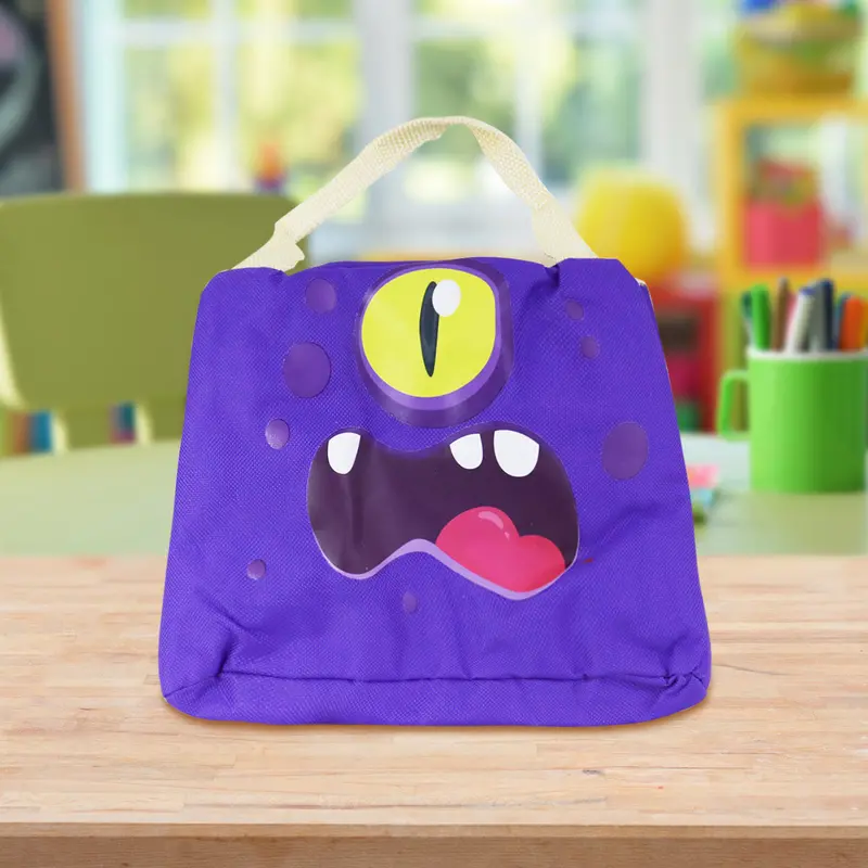 Lonchera De Monstruo Para Niños, Color Morado 1