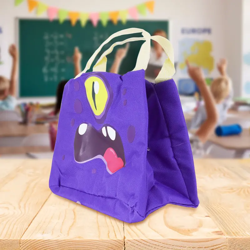 Lonchera De Monstruo Para Niños, Color Morado 2