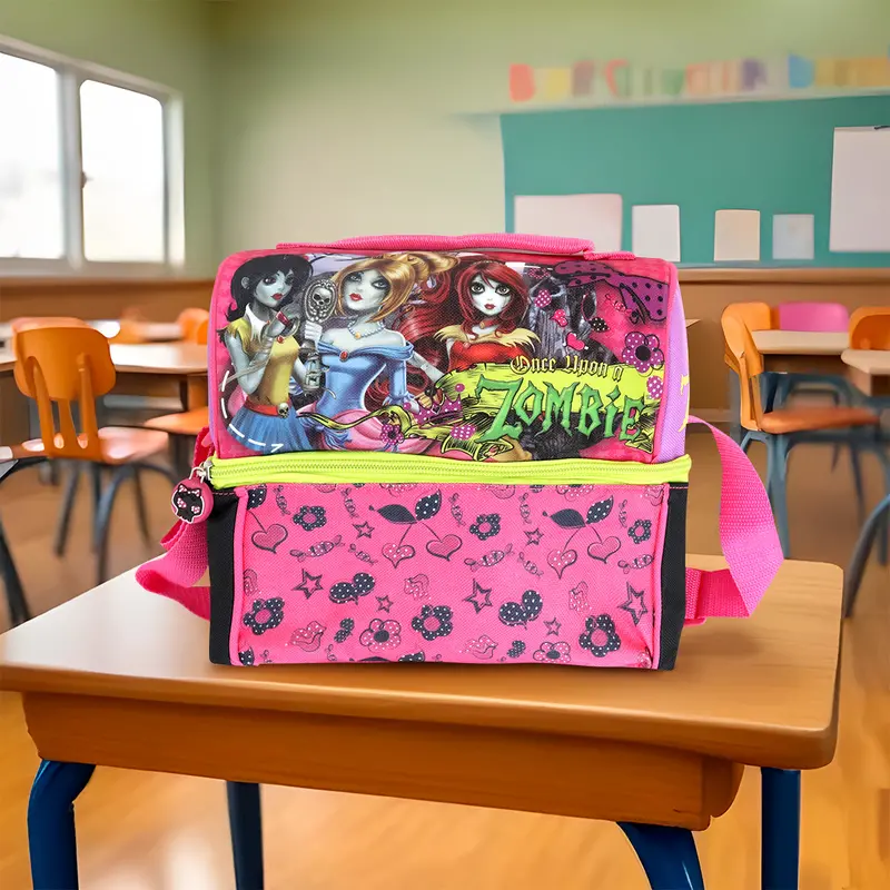 Lonchera Escolar Con Diseño De Once Upon A Zombie, 3Pzas 2