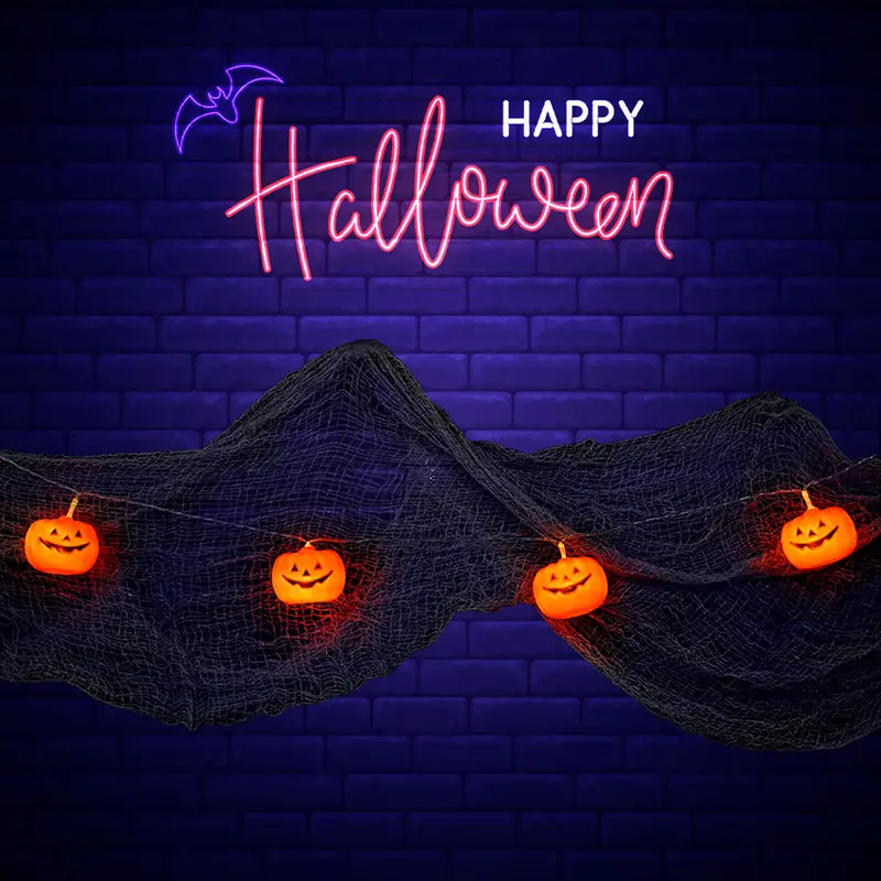 Luces Decorativas Con Diseño De Calabaza 1
