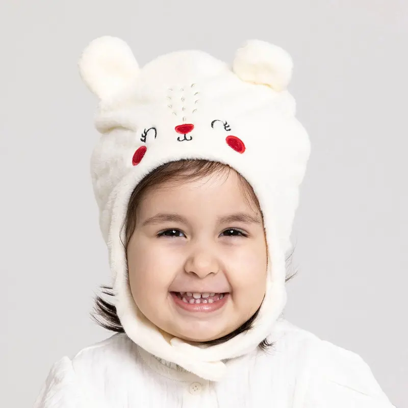 Luess Girl Beanie - Ecru 1