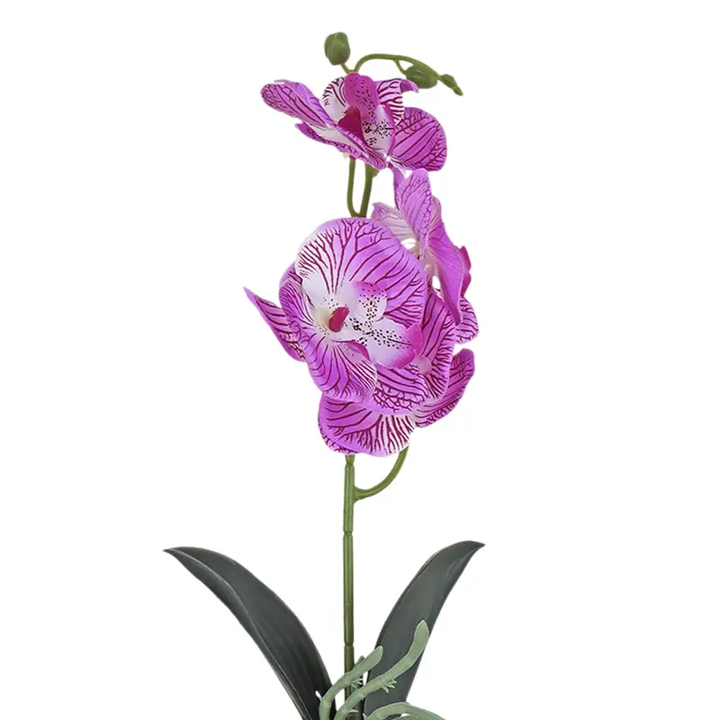 Maceta Clã¡Sica Con OrquãDea Artificial, Color Lila 2
