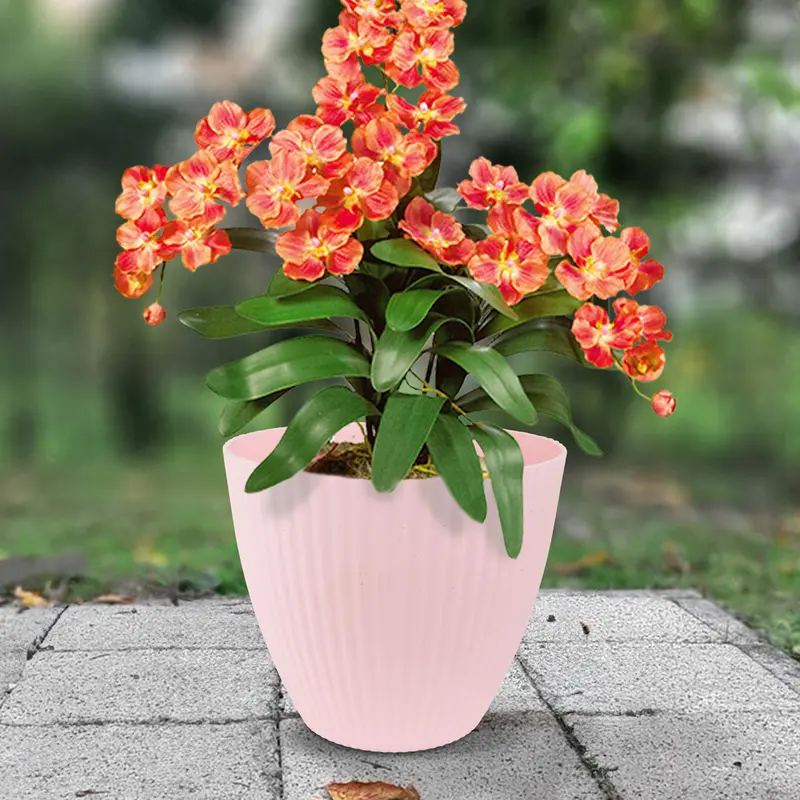 Maceta De Plástico Color Rosa, 17X14cm 1