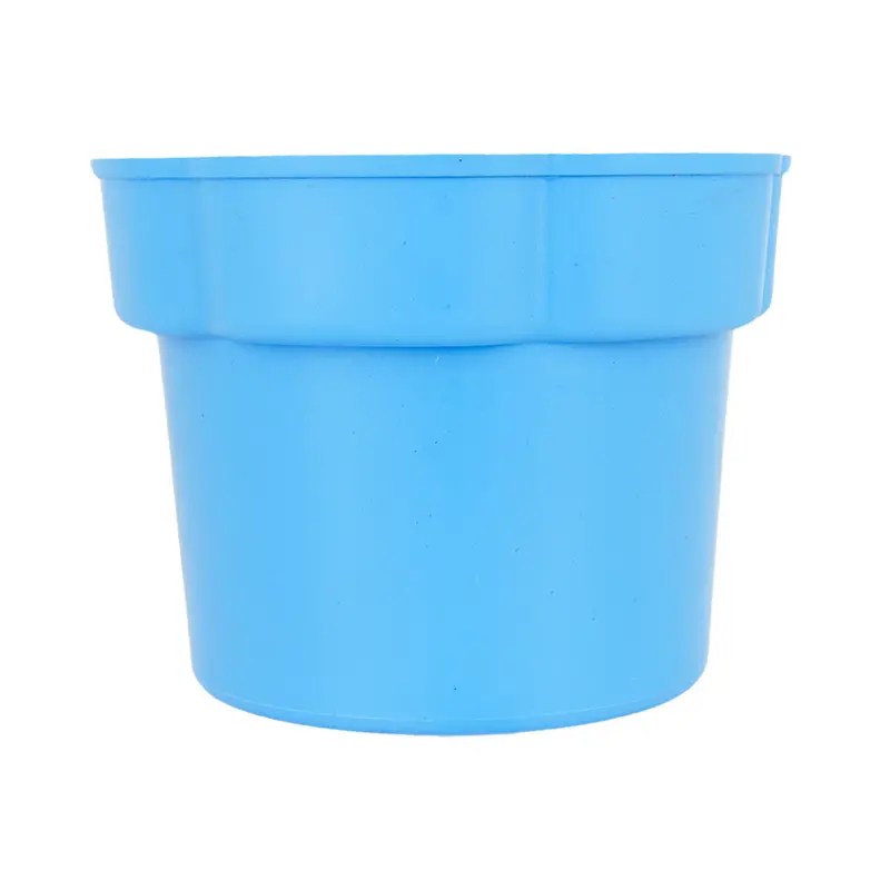 Maceta De Plástico En Forma De Flor, Color Azul 2