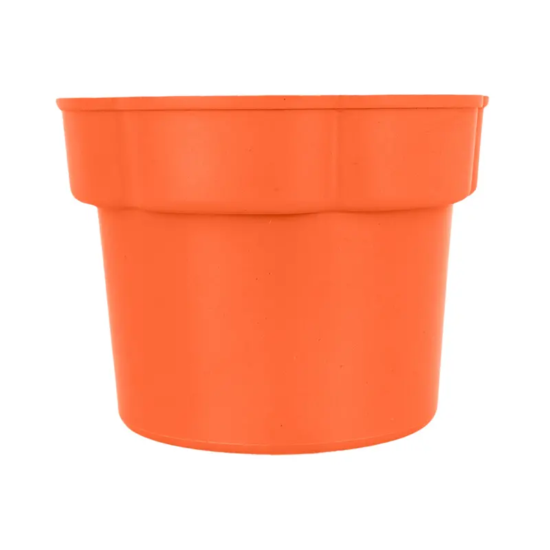 Maceta De Plástico En Forma De Flor, Color Ladrillo 2