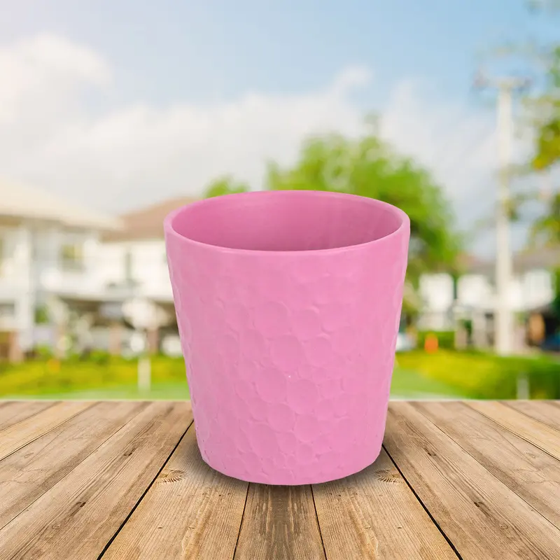 Maceta De Yeso Decorativa Rosa 2