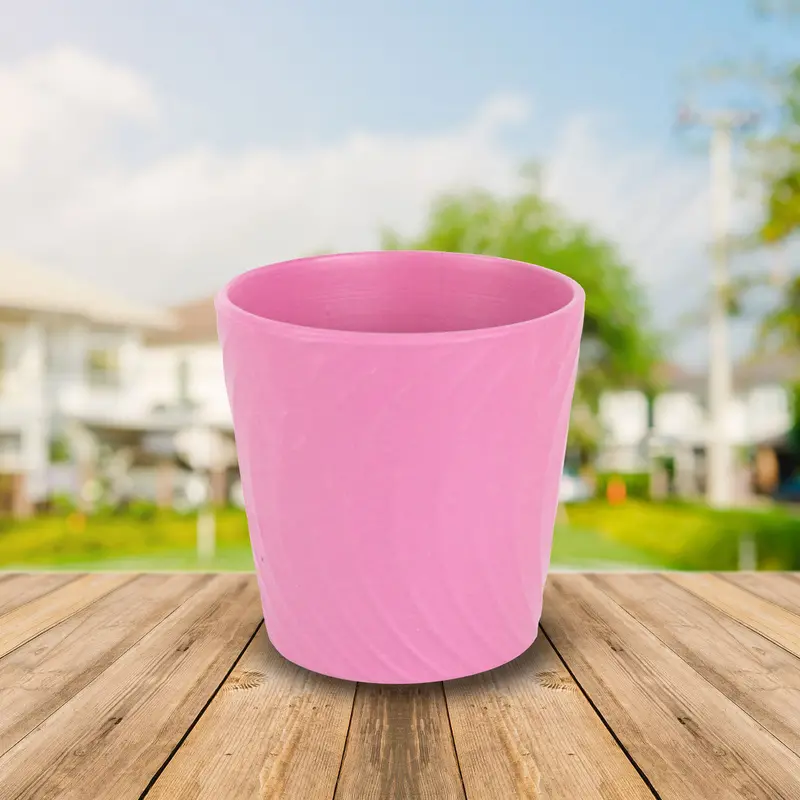 Maceta De Yeso Decorativa Rosa 2