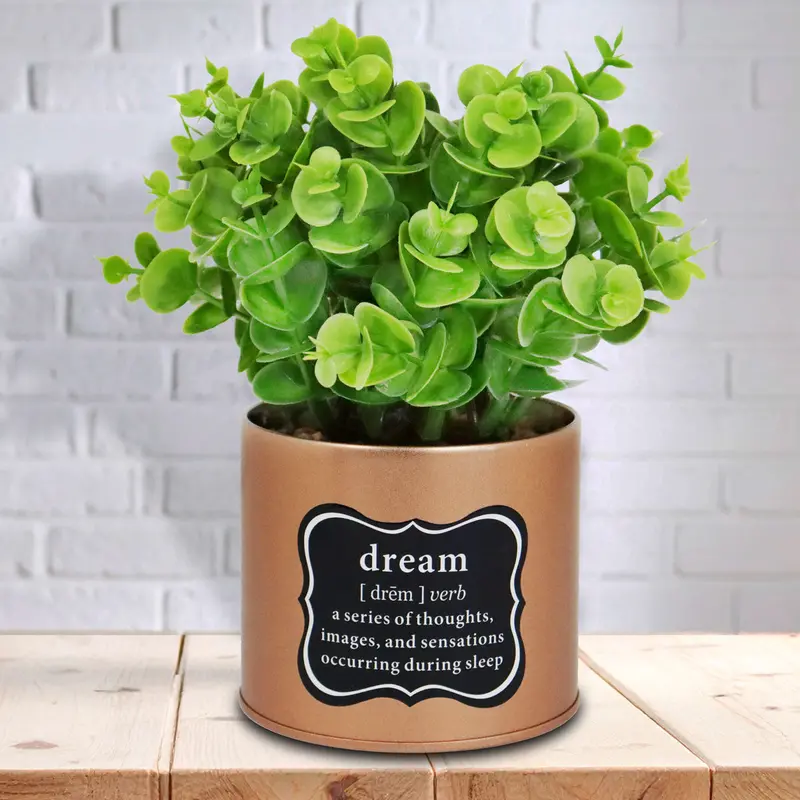 Maceta Dream Con Planta Artificial, Color Verde 1