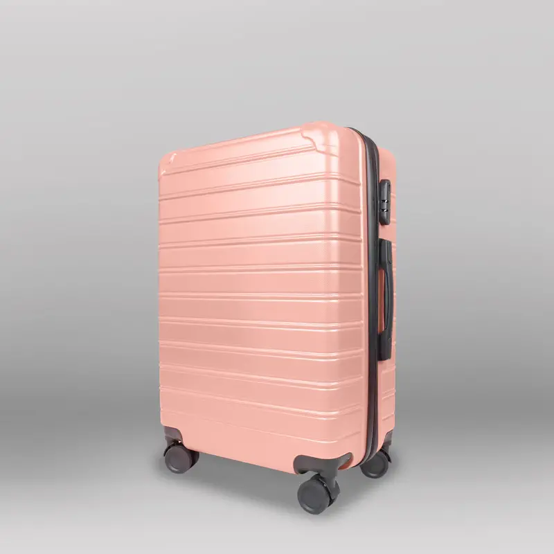 Maleta De Viaje Líneas, Color Rosa 37X23x55cm 2