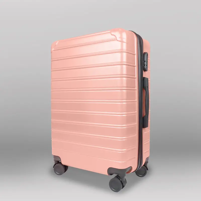 Maleta De Viaje Líneas, Color Rosa 43X26x65cm 2