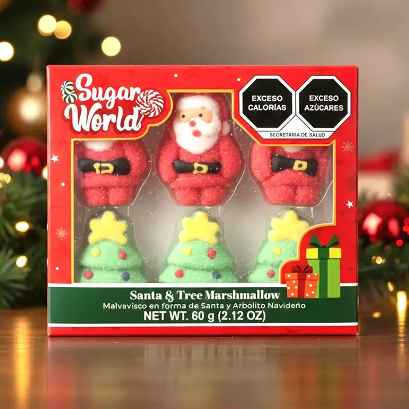 Malvaviscos Con Diseño Navideño, 60 Gr 1