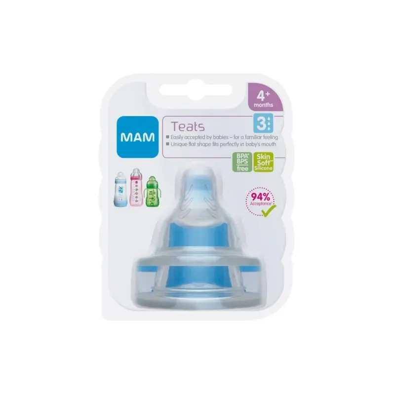 Mam Skinsoft Silicone Teat Fast Flow Pack Of 2 1