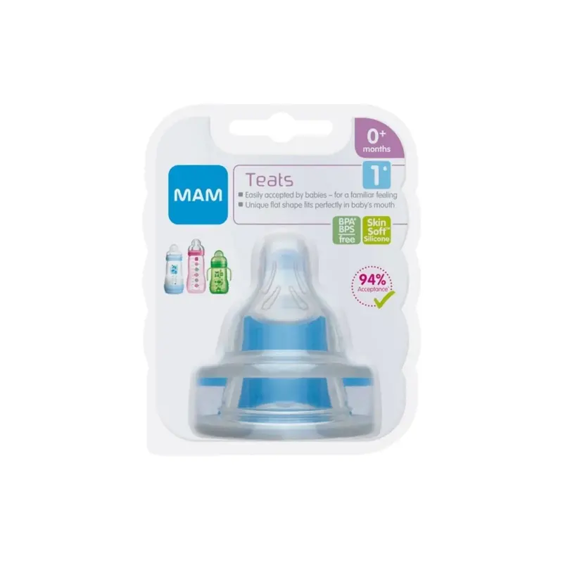 Mam Skinsoft Silicone Teat Slow Flow Pack Of 2 1