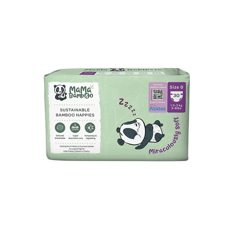 Mama Bamboo Sustainable Bamboo Size 0 - 30 Nappies 1