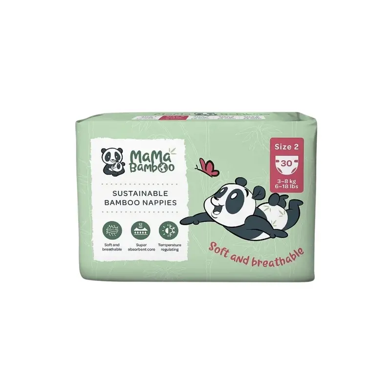 Mama Bamboo Sustainable Bamboo Size 2 - 30 Nappies 1