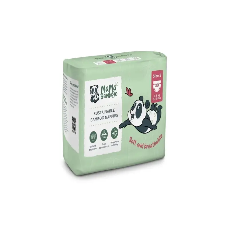 Mama Bamboo Sustainable Bamboo Size 2 - 30 Nappies 2