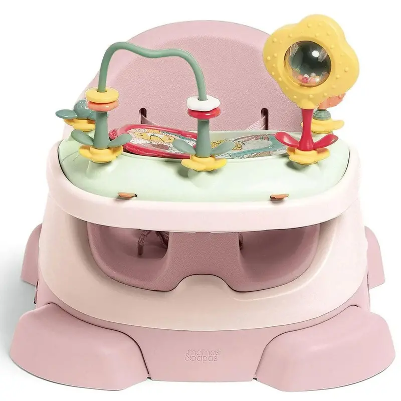 Mamas & Papas Bug 3-In-1 Floor & Booster Seat With Activity Tray In Blossom 1