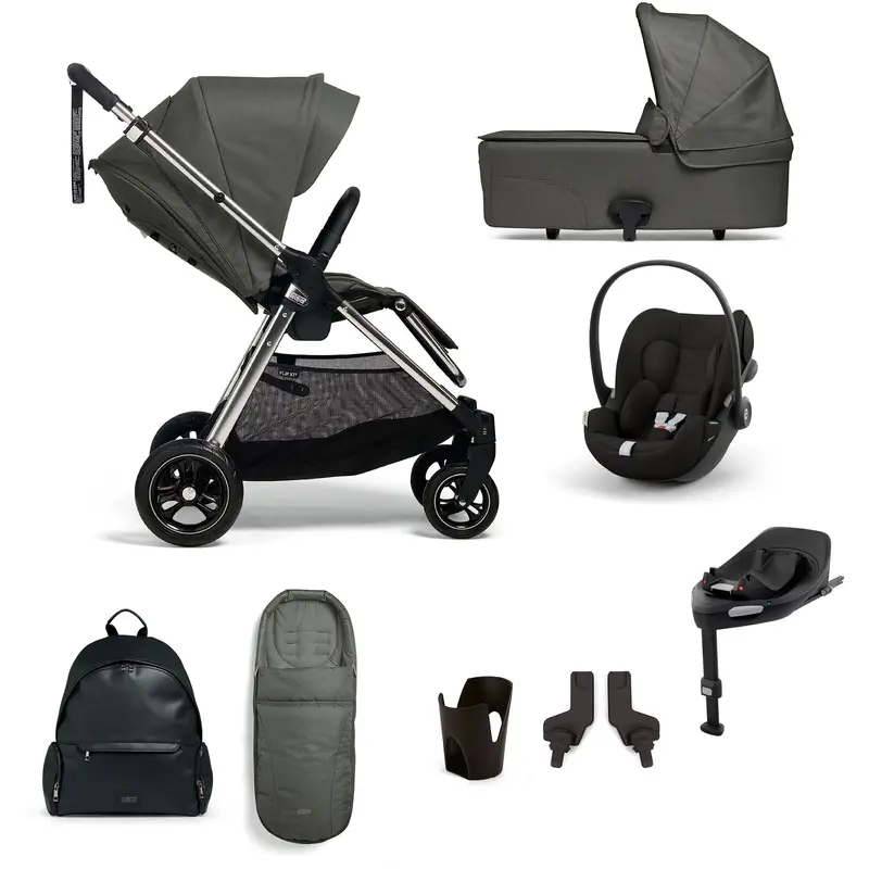 Mamas & Papas Flip Xt³ 8 Piece Essentials Bundle With Car Seat In Harbour Grey 2