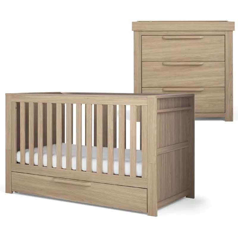 Mamas & Papas Franklin 2 Piece Roomset In Natural Oak 1