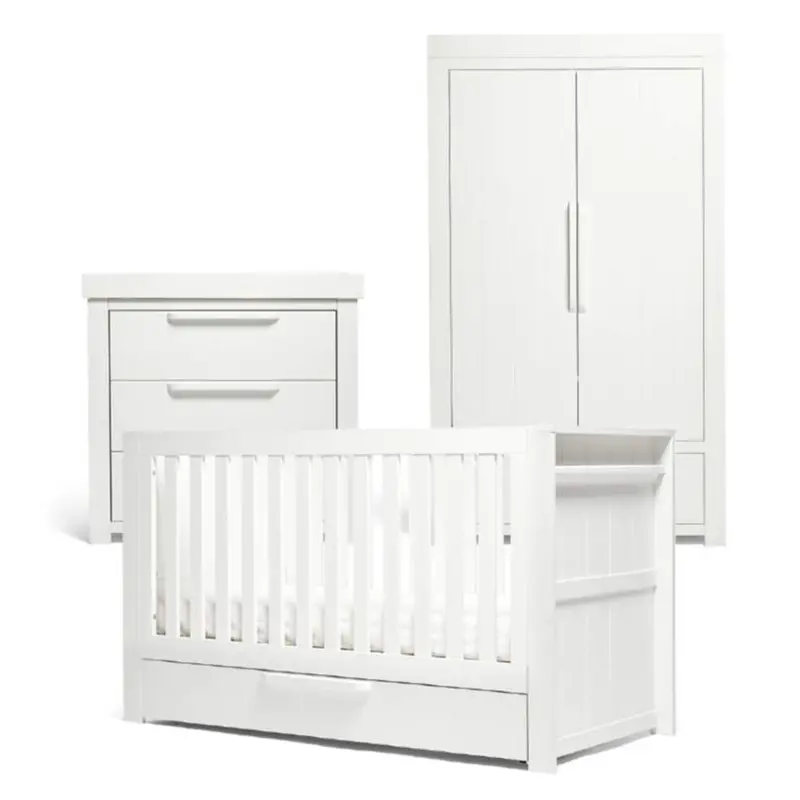 Mamas & Papas Franklin 3 Piece Cotbed Range White Wash 1