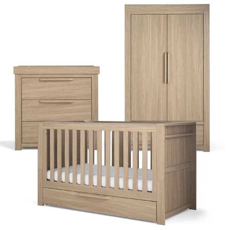 Mamas & Papas Franklin 3 Piece Roomset In Natural Oak 1