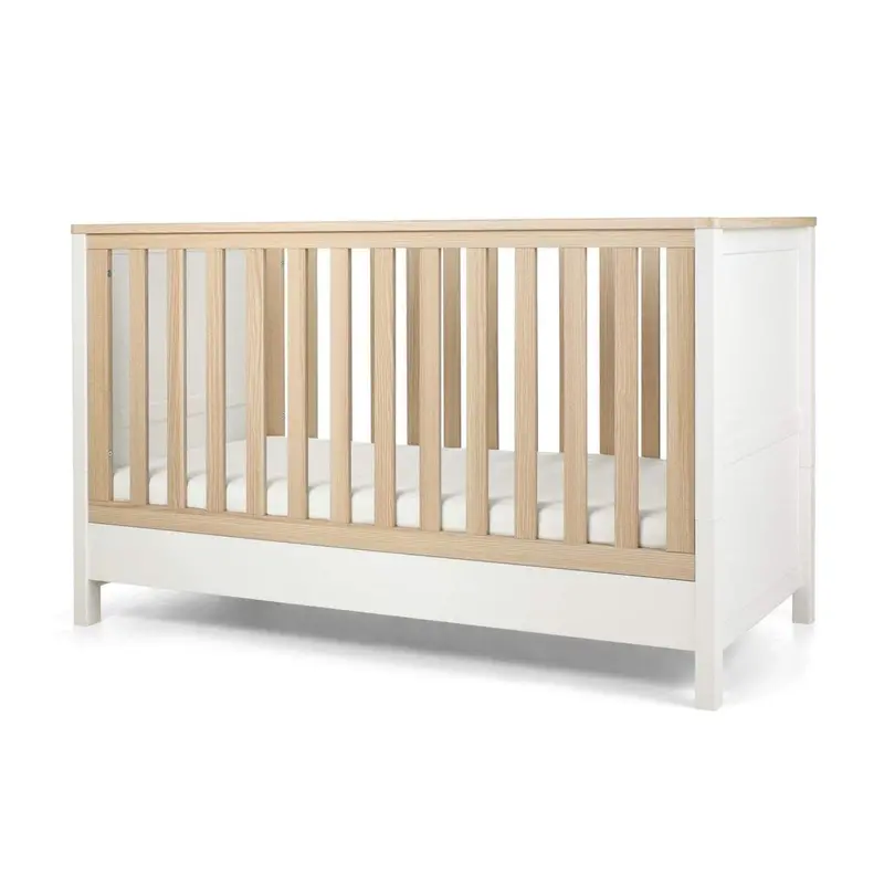 Mamas & Papas Harwell 2 Piece Cotbed & Dresser Roomset White/Natural 2
