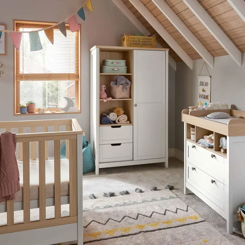 Mamas & Papas Harwell 3 Piece Cotbed Range White/Natural 1