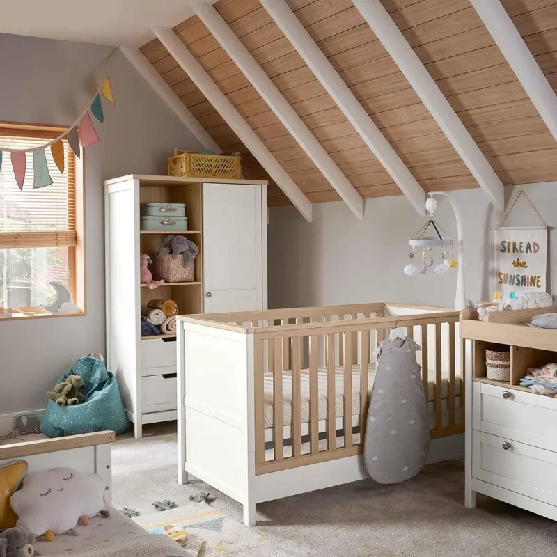 Mamas & Papas Harwell 3 Piece Cotbed Range White/Natural 2