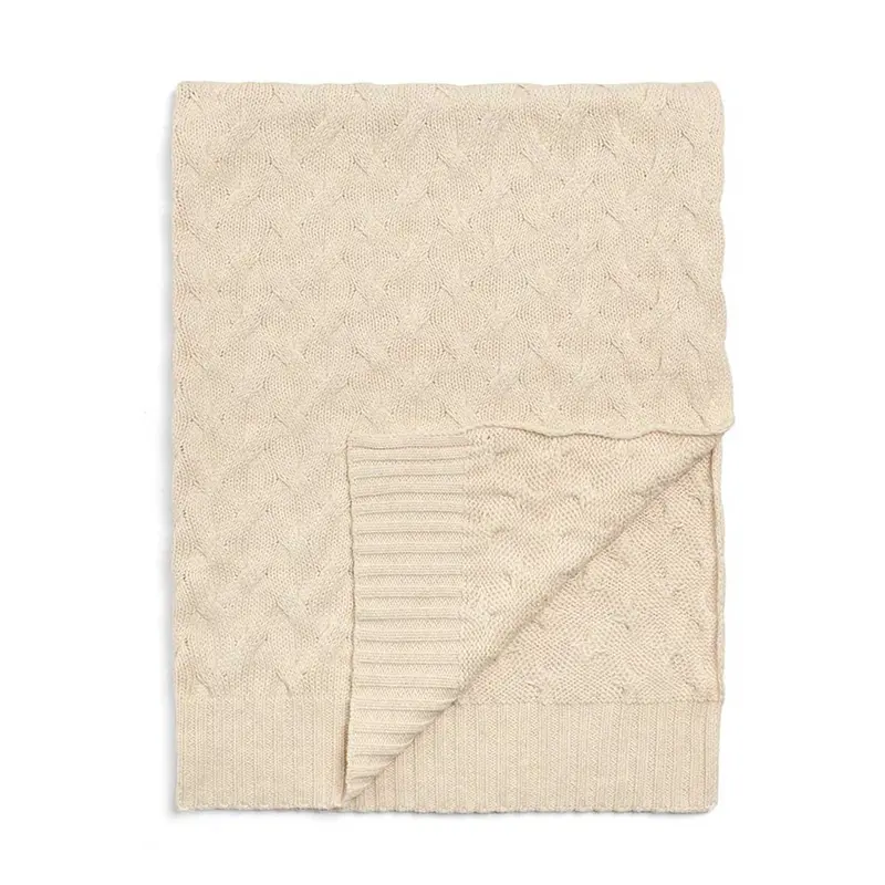 Mamas & Papas Knitted Blanket In Duckling Cable 1