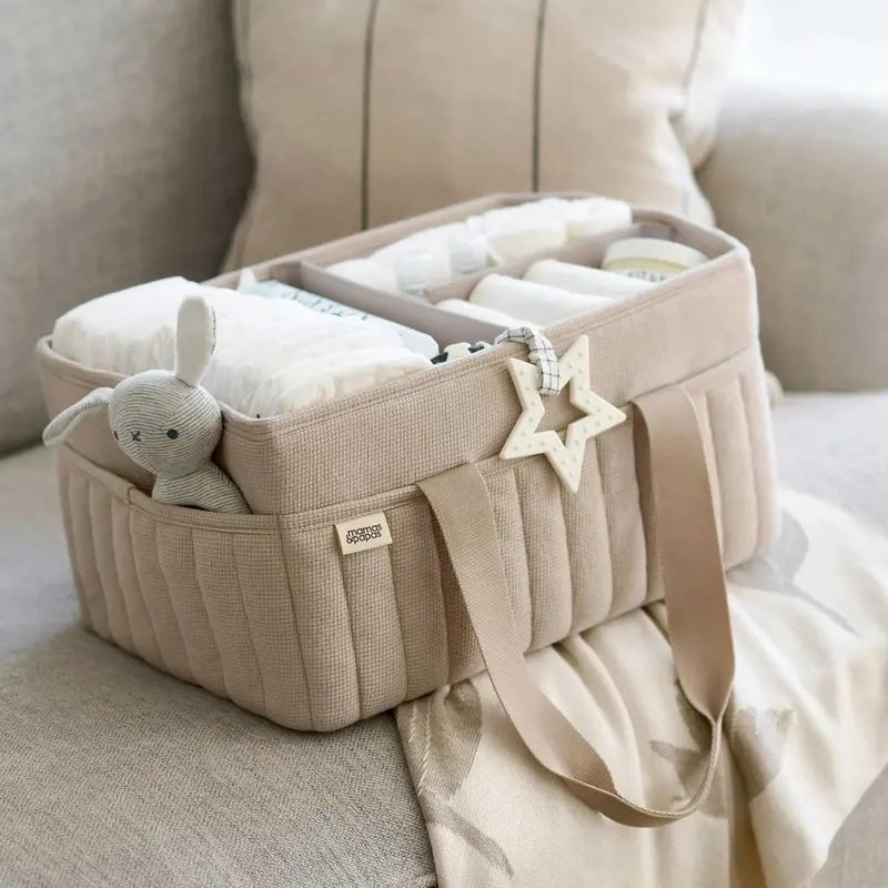 Mamas & Papas Nappy Caddy In Cashmere Waffle 2