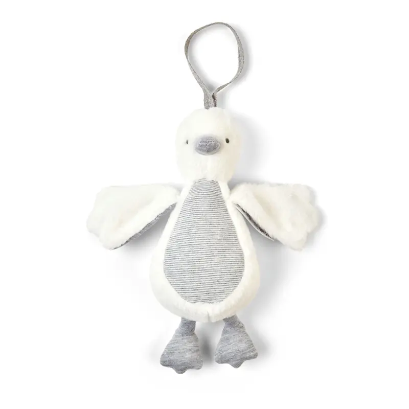 Mamas & Papas Soft Travel Toy Welcome To The World - Grey Chime Duck 1