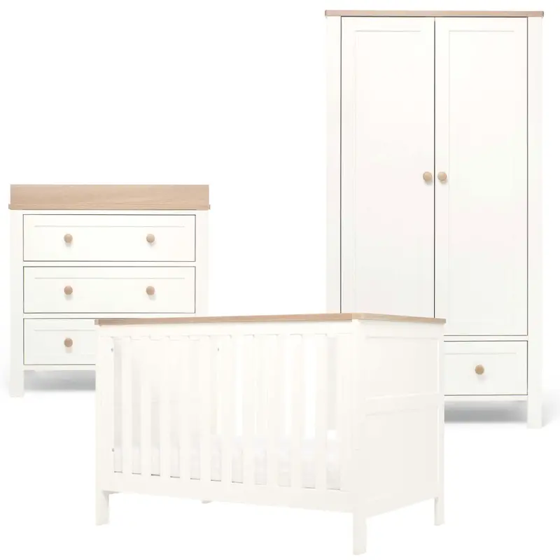 Mamas & Papas Wedmore 3 Piece Convertible Cot Range In White 1