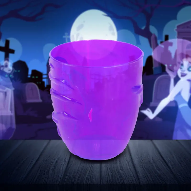 Mano Fantasmal, Vaso De Plástico, Color Morado 1