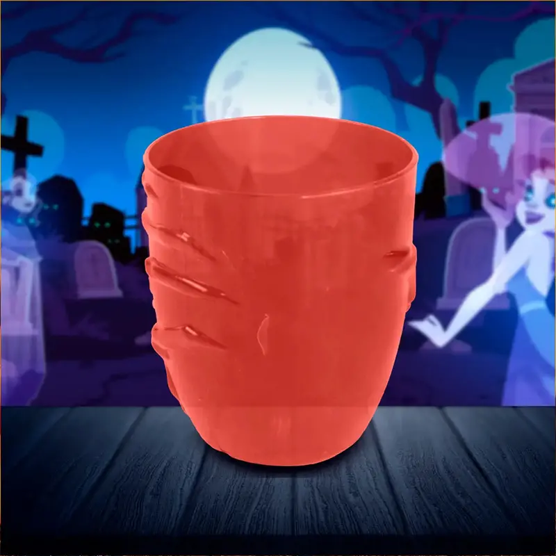 Mano Fantasmal, Vaso De Plástico, Color Rojo 2
