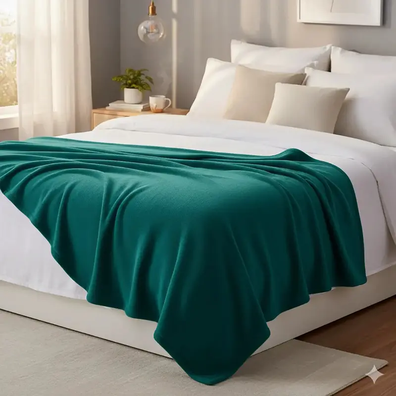 Manta De Felpa, Color Verde, Room Essentials 1