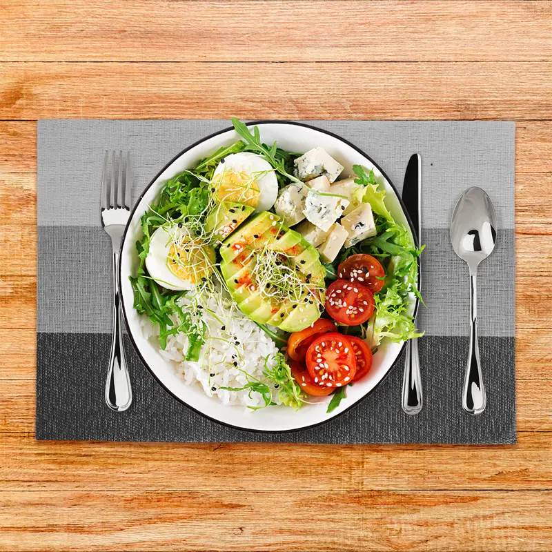 Mantel Individual Para Comer Color Gris 30X45cm 2
