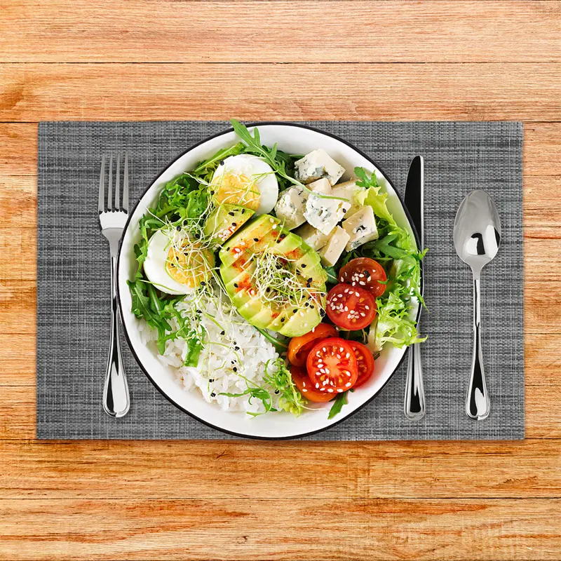 Mantel Individual Para Comer Color Gris Oxford 30X45cm 2