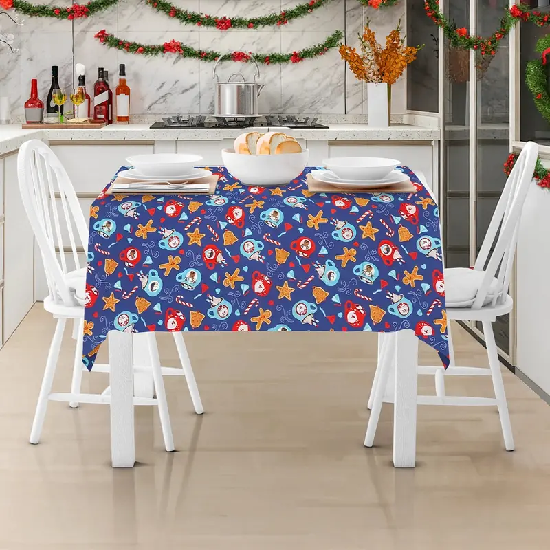 Mantel Navideño, Color Azul 1