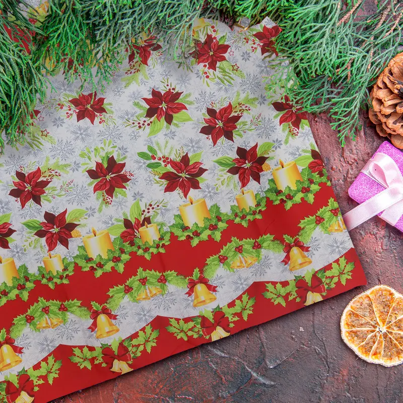 Mantel Navideño, Diseño Corona Adviento, 2X1.5 M 2