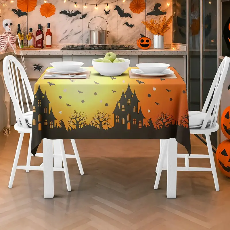 Mantel, Plástico, Color Naranja, Halloween 1