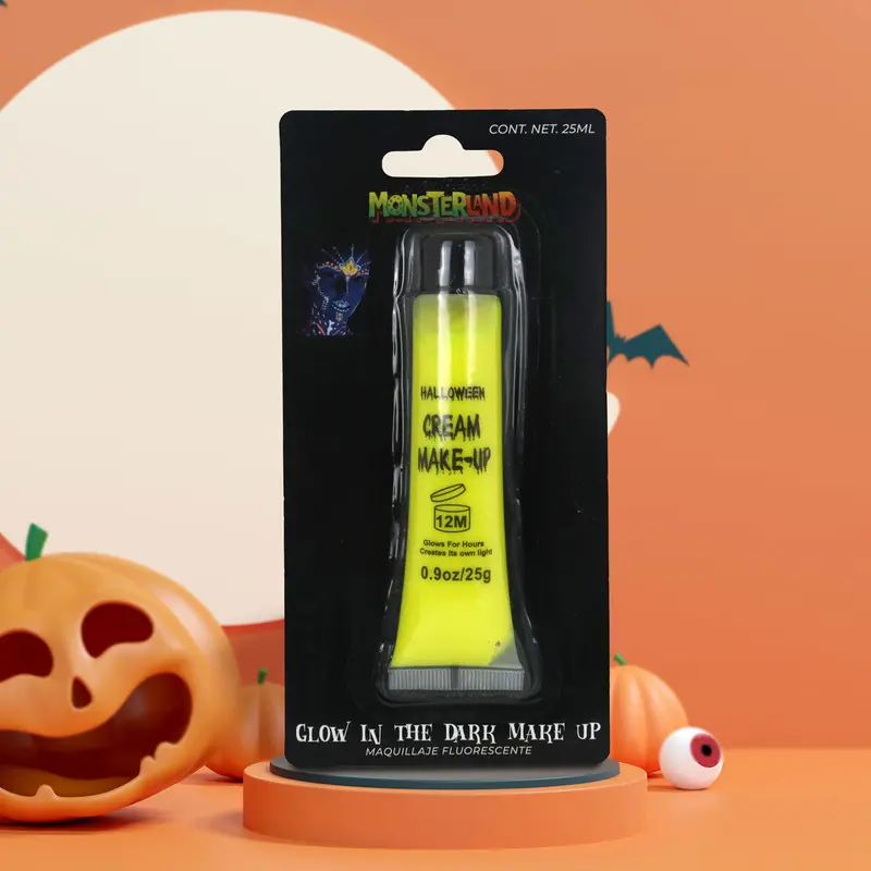 Maquillaje Líquido Color Amarillo Fluorescente Para Halloween 2