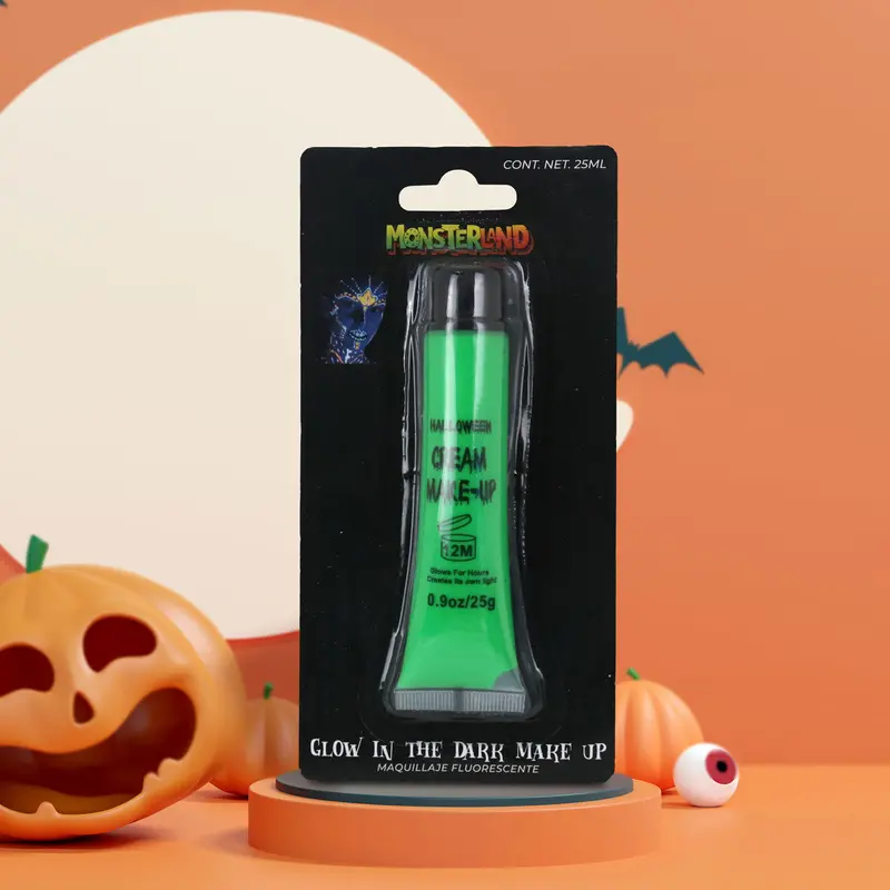 Maquillaje Líquido Color Verde Fluorescente Para Halloween 2