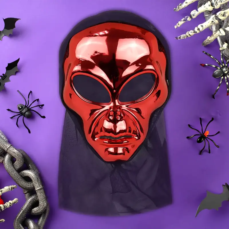 Máscara Alien, Color Rojo, Disfraz De Halloween 2