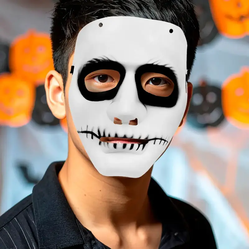 Máscara, Color Blanco, Disfraz De Halloween 1