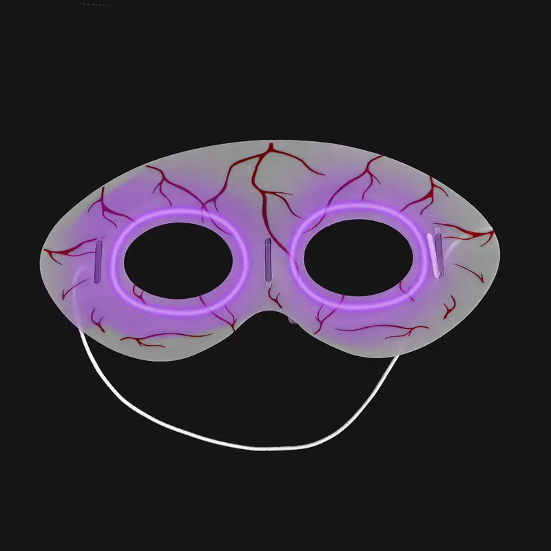 Máscara Color Morado Fluorescente Para Halloween 2