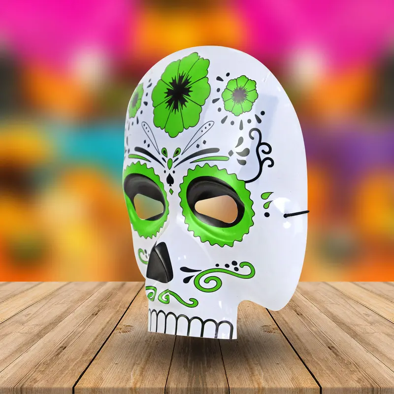 Máscara Con Diseño De Calavera Color Verde 2