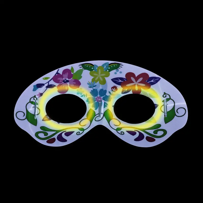 Máscara Con Diseño De Catrina Fluorescente Color Naranja 2